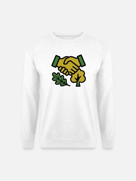 Handshake Nature Forest Logo - Unisex Sweatshirt - white