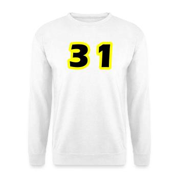 Symbole du chiffre 31 - Sweat-shirt Unisexe - blanc - Devant