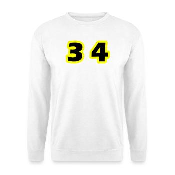34 Symbole numérique - Sweat-shirt Unisexe - blanc - Devant
