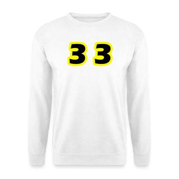 33 Zahl symbol - Unisex Pullover - Weiß - Vorne