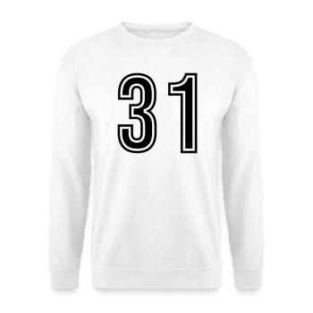 31 Number symbol - Unisex Sweatshirt - white - Front