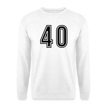 40 Zahl symbol - Unisex Pullover - Weiß - Vorne
