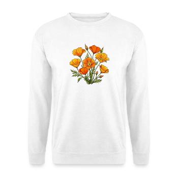 Pavot de Californie - Sweat-shirt Unisexe - blanc - Devant