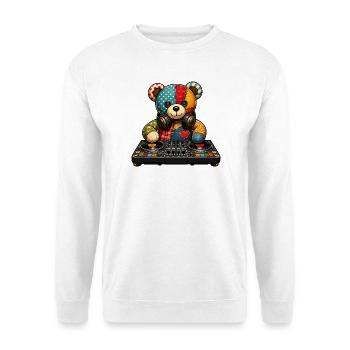 Patchbear DJ Patchwork - Unisex Sweatshirt - white - Front