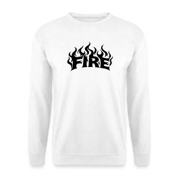 Flammes de feu - couleurs librement sélectionnables - Sweat-shirt Unisexe - blanc - Devant