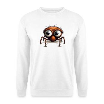 Spinne mit Riesenaugen Cartoon - Unisex Pullover - Weiß - Vorne