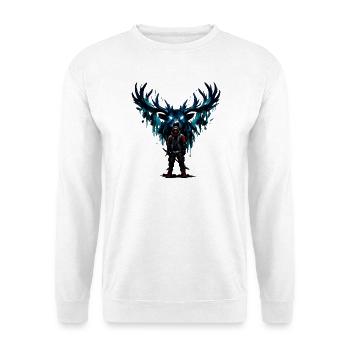 Night Warrior with Blue Wings - Unisex Sweatshirt - white - Front