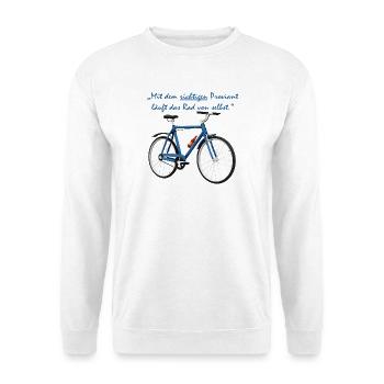 Fahrrad und Bier - Unisex Pullover - Weiß - Vorne