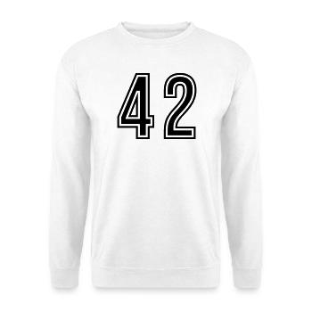 42 Symbole numérique - Sweat-shirt Unisexe - blanc - Devant