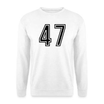47 Symbole numérique - Sweat-shirt Unisexe - blanc - Devant