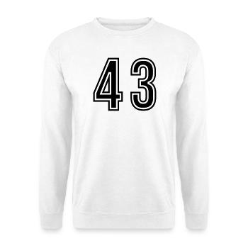 43 Number symbol - Unisex Sweatshirt - white - Front