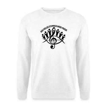 Kirchenchor - Aus vielen Stimmen wird Musik - Unisex Pullover - Weiß - Vorne