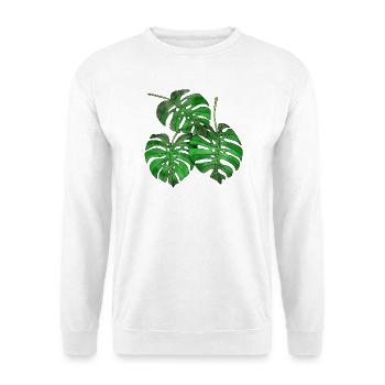 Blätter - Unisex Pullover - Weiß - Vorne