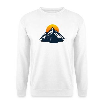 Sunset Mountain Silhouette - Unisex Pullover - Weiß - Vorne