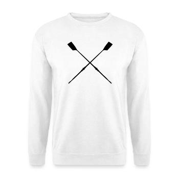 Lames d’aviron croisées - Sweat-shirt Unisexe - blanc - Devant