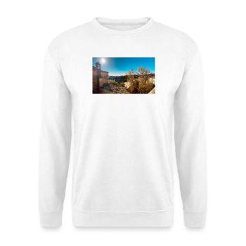 Sunny Tuscan Village with Rooftops - Unisex Sweatshirt - white - Front