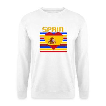 Spain Flag Heart Burst - Unisex Sweatshirt - white - Front