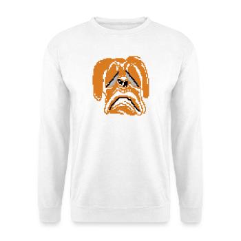 sad dog - Unisex Pullover - Weiß - Vorne - Alina (178cm) & Michal (187cm)