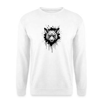 Dark Bat Ink - Tête de Chauve-Souris Gothic Art - Sweat-shirt Unisexe - blanc - Devant