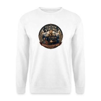 Planificateur de cours Teacher Viking - Sweat-shirt Unisexe - blanc - Devant