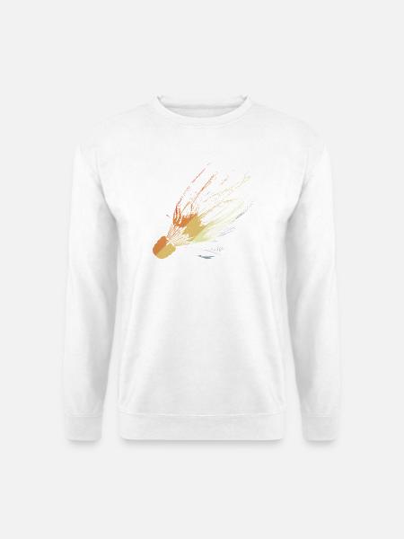 Retro Federball Line Art - Unisex Pullover - Weiß