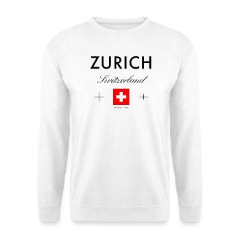 Zurich Switzerland Coordinates Travel Souvenir - Unisex Sweatshirt - white - Front