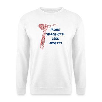 lustiges Spaghetti-Design - Unisex Pullover - Weiß - Vorne