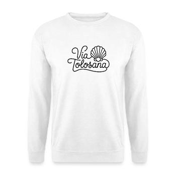 Via Tolosana Camino de Santiago  - Sweat-shirt Unisexe - blanc - Devant