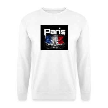 Paris France - Eiffel Splash - Unisex Pullover - Weiß - Vorne