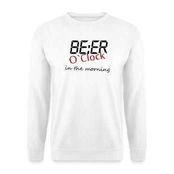 Bière à l’heure Drôle de bière Drôle de Cadeau - Sweat-shirt Unisexe - blanc - Devant