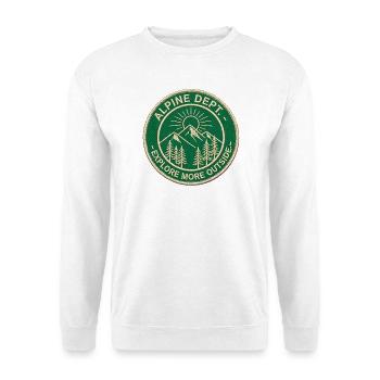 Alpine Dept. - Explore More Outside - Retro Patch - Unisex Pullover - Weiß - Vorne