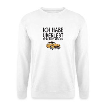 Überlebt NYC Reise Retro Auto - Unisex Pullover - Weiß - Vorne