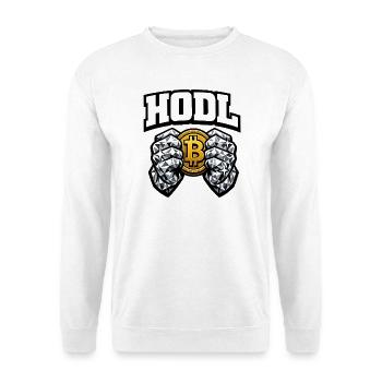 HODL Diamond Hands, Bitcoin - Unisex Pullover - Weiß - Vorne