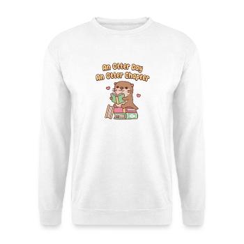Cute Otter Reads An Otter Day An Otter Chapter - Unisex Sweatshirt - white - Front