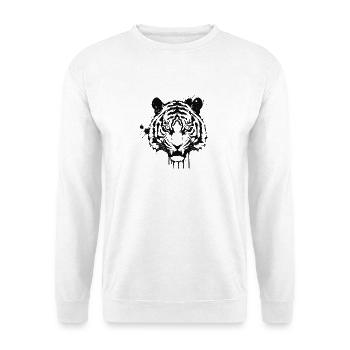Tiger aquarelle éclaboussures - Sweat-shirt Unisexe - blanc - Devant