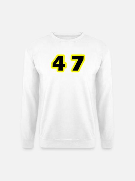 47 Symbole numérique - Sweat-shirt Unisexe - blanc