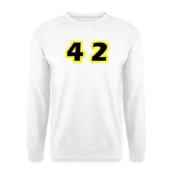 42 Symbole numérique - Sweat-shirt Unisexe - blanc - Devant