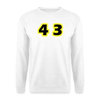 43 Zahl symbol - Unisex Pullover - Weiß - Vorne