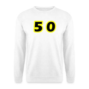 50 Zahl symbol - Unisex Pullover - Weiß - Vorne