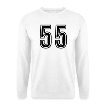 55 Number Symbol - Unisex Sweatshirt - white - Front