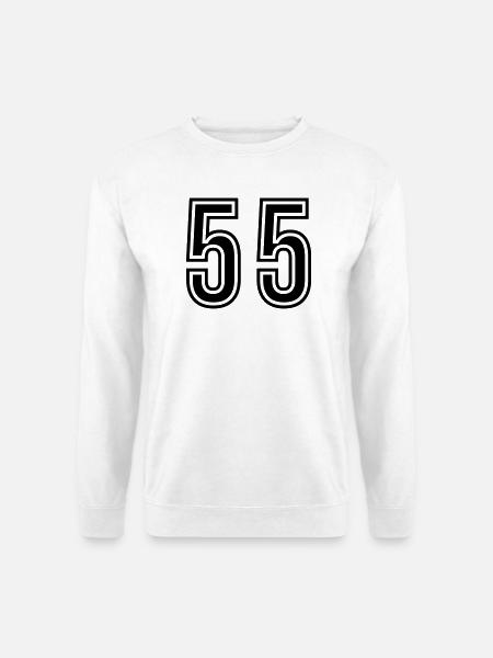 55 Number Symbol - Unisex Sweatshirt - white