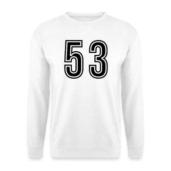 53 Number Symbol - Unisex Sweatshirt - white - Front