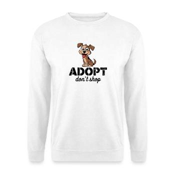 Süß adoptieren, nicht einkaufen Jack Russell Welpe Cartoon 2 - Unisex Pullover - Weiß - Vorne
