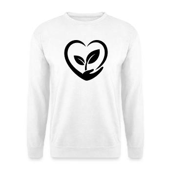 Gardener, Heart, Hand and Plant, Plant Love - Unisex Sweatshirt - white - Front