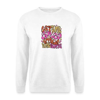 Vibrations soul psychédélique - Sweat-shirt Unisexe - blanc - Devant