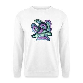 Tourbillons de couleur Vagues abstraites - Sweat-shirt Unisexe - blanc - Devant