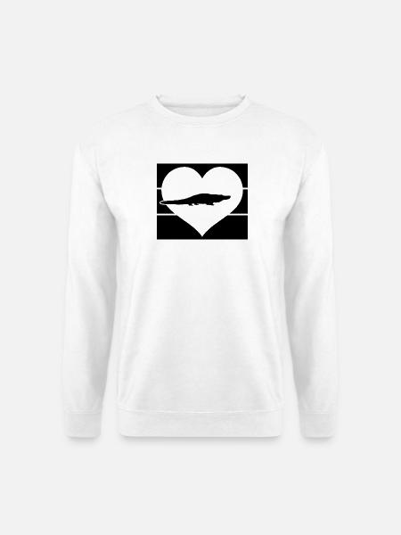 Alligator Heart - Unisex Sweatshirt - white