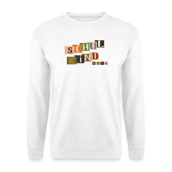 Schulkind  - Unisex Pullover - Weiß - Vorne - Alina (178cm) & Michal (187cm)