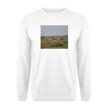 Lion dans la savane au crépuscule - Sweat-shirt Unisexe - blanc - Devant