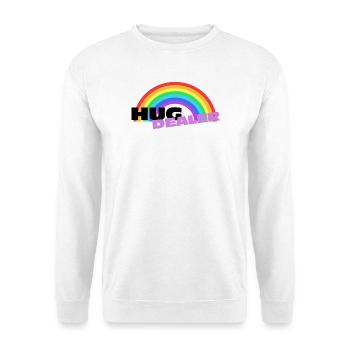 Autocollants Hug Dealer : design arc-en-ciel coloré - Sweat-shirt Unisexe - blanc - Devant